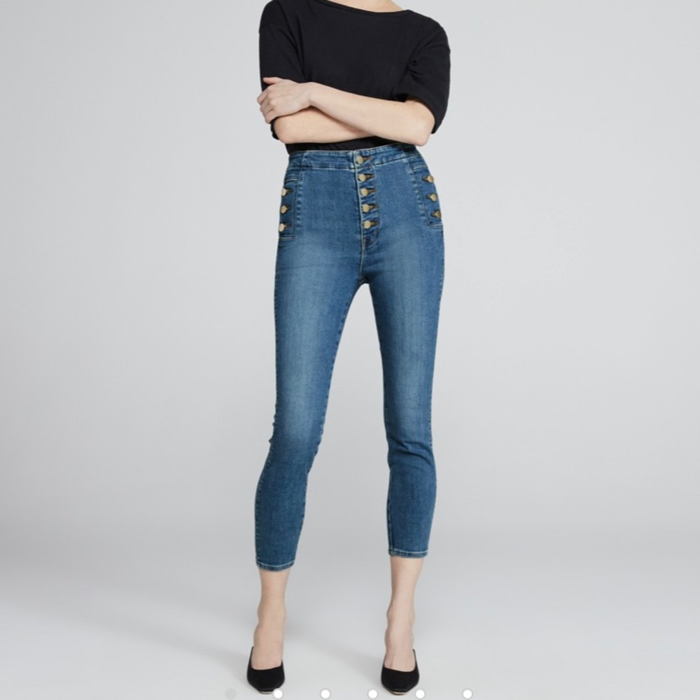 J Brand Natasha Sky High Crop skinny Jeans